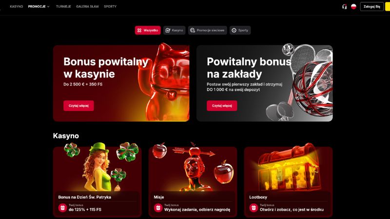 VulkanSpiele Casino interfejs